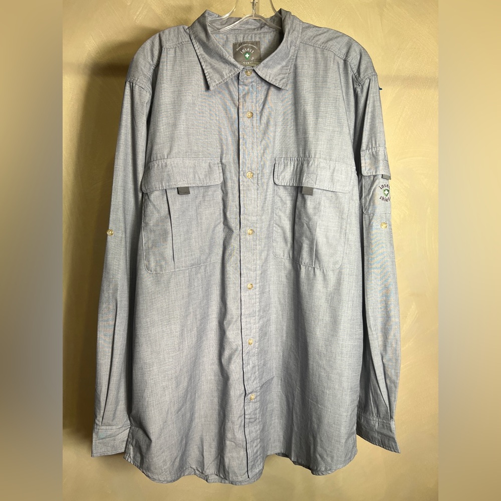 Insect Shield Men’s Long Sleeve Vented Button-Up Bug Protection Field Shirt|LRG